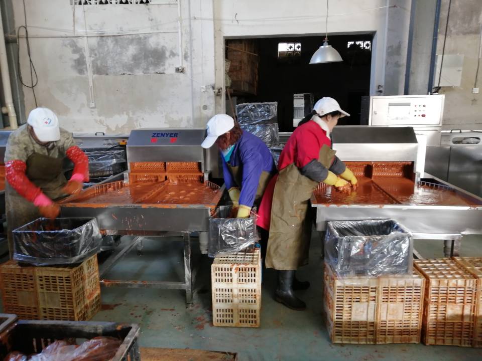 振野裂痕檢測(cè)分級(jí)機(jī)之公安藕池使用現(xiàn)場(chǎng)